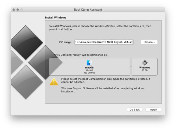 bootcamp for mac iso image help